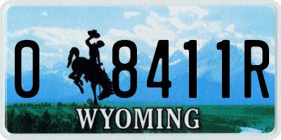 WY license plate 08411R