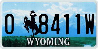WY license plate 08411W