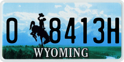 WY license plate 08413H