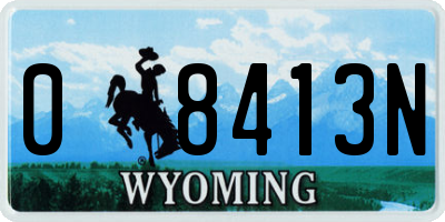WY license plate 08413N