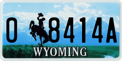 WY license plate 08414A