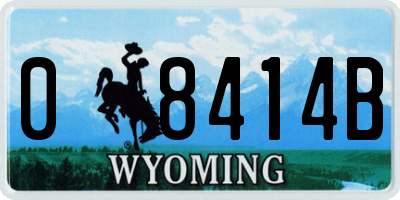 WY license plate 08414B