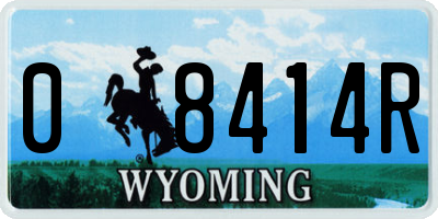 WY license plate 08414R