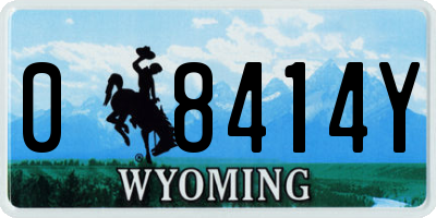 WY license plate 08414Y