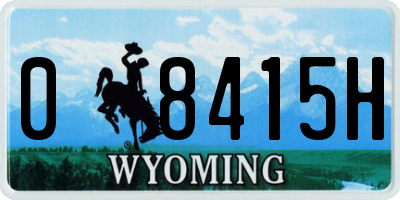 WY license plate 08415H