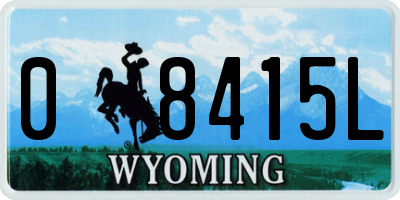 WY license plate 08415L