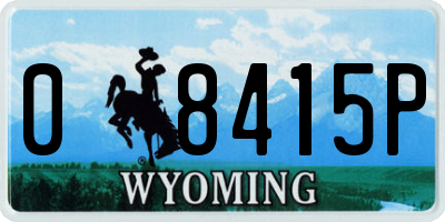 WY license plate 08415P