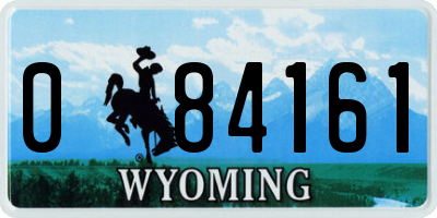 WY license plate 084161