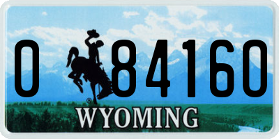 WY license plate 08416O