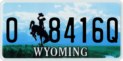 WY license plate 08416Q
