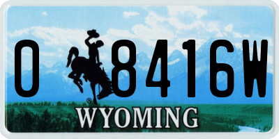 WY license plate 08416W