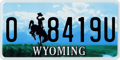 WY license plate 08419U