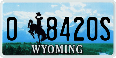 WY license plate 08420S