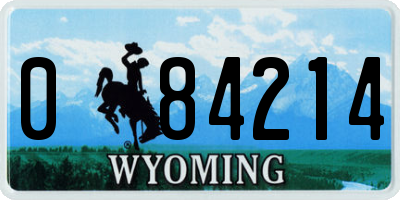 WY license plate 084214