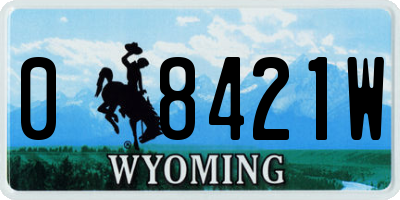 WY license plate 08421W