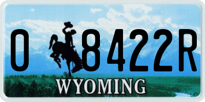WY license plate 08422R