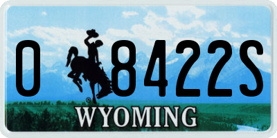 WY license plate 08422S