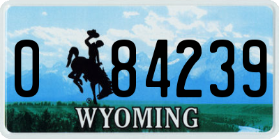 WY license plate 084239