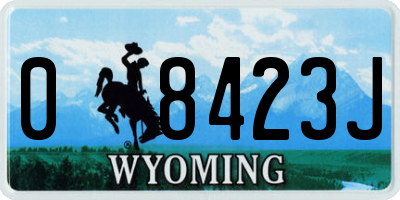 WY license plate 08423J