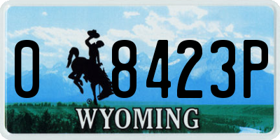 WY license plate 08423P