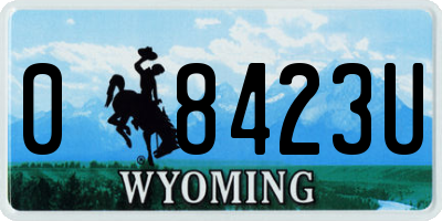 WY license plate 08423U