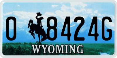 WY license plate 08424G