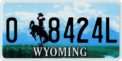 WY license plate 08424L