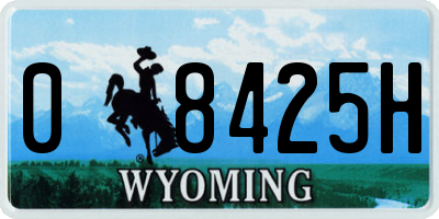 WY license plate 08425H