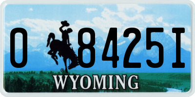 WY license plate 08425I