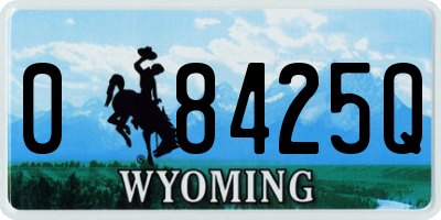 WY license plate 08425Q