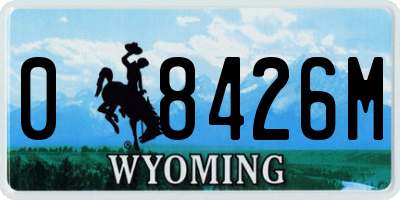 WY license plate 08426M