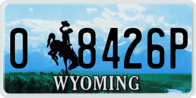 WY license plate 08426P