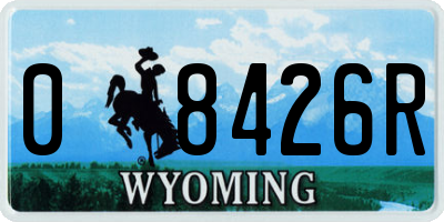 WY license plate 08426R
