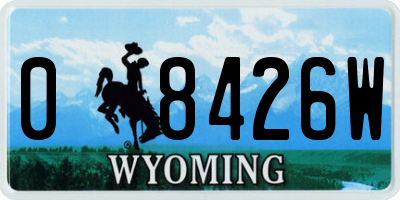 WY license plate 08426W