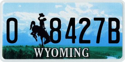 WY license plate 08427B