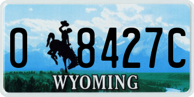 WY license plate 08427C