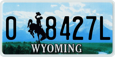 WY license plate 08427L