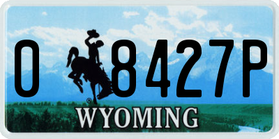 WY license plate 08427P
