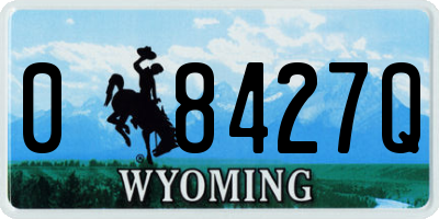 WY license plate 08427Q