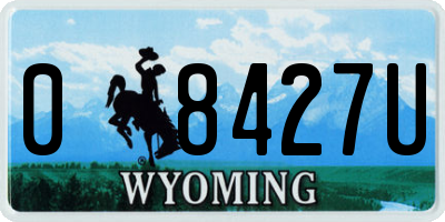 WY license plate 08427U