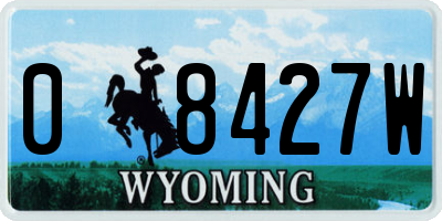 WY license plate 08427W