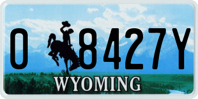 WY license plate 08427Y