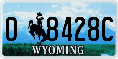 WY license plate 08428C