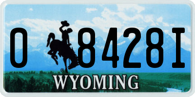 WY license plate 08428I