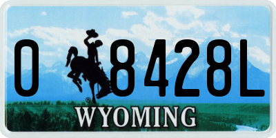 WY license plate 08428L
