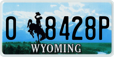 WY license plate 08428P