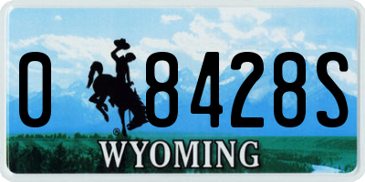 WY license plate 08428S