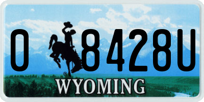 WY license plate 08428U