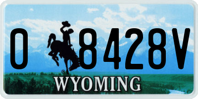 WY license plate 08428V