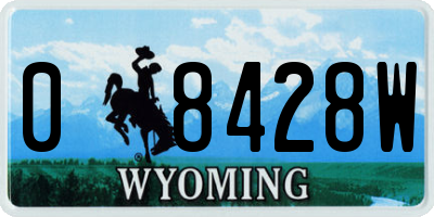 WY license plate 08428W